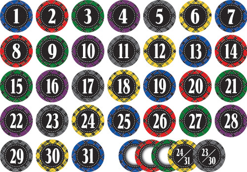 Teacher Created Resources Plaid Calendar Days (5700)
