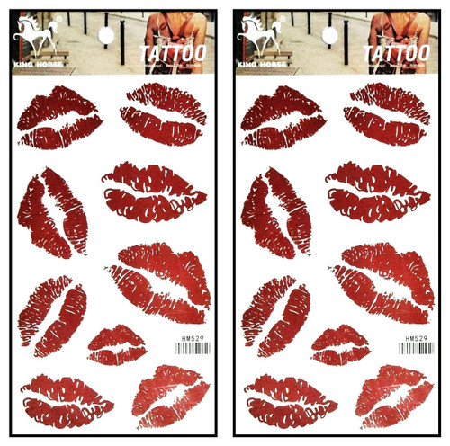 Tattoos 2 Sheets Red Lips Temporary Tattoos for Adult Men Women Kids Waterproof Temporary Tattoo Fake Tattoos Body Art Sticker for Kid Teens Men Women Tattoos 2 Sheets Red Lips Temporary Tattoos for Adult Men Women Kids Waterproof Temporary Tattoo Fake Tattoos Body Art Sticker for Kid Teens Men Women
