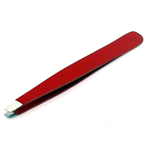 Precise Canada Red Slant Tweezers | Professional Stainless Steel Slant Tip Tweezer - The Best Precision Eyebrow Tweezers For Your Daily Beauty Routine!