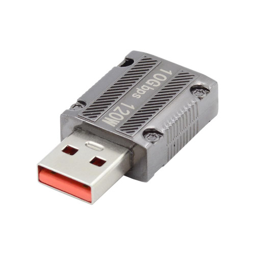NFHK USB-C USB 3.1 Type C Female to USB 3.0 A Male 10Gbps Data 120W Power Adapter Alloy Shell for Laptop Tablet Mobile Phone