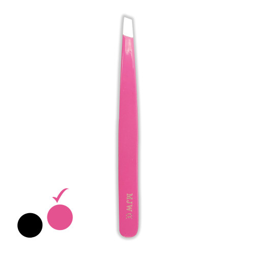 MJW Professional Eyebrow Tweezers of Stainless Steel- Slanted Plucking Tweezers for Facial Hair Removal for Women and Men- Precision Tweezers for Ingrown Hair (Pink) MJW Professional Eyebrow Tweezers of Stainless Steel- Slanted Plucking Tweezers for Facial Hair Removal for Women and Men- Precision Tweezers for Ingrown Hair (Pink)
