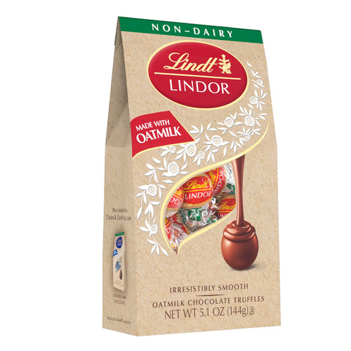 Lindt LINDOR OatMilk Chocolate Truffles, Non-Dairy Chocolate Truffles with Smooth, Melting Truffle Center, 5.1 oz.