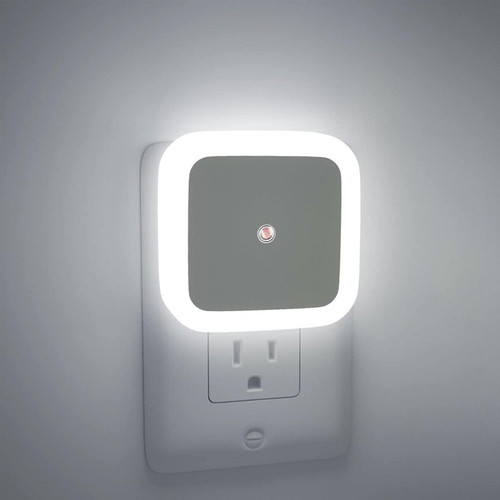 Hplvetoys Night Lights Plug into Wall,Dusk-to-Dawn Sensor with Automatically Turn on and Off Night Light for Kids,Bedroom,Bathroom,Stairs,White, 4 Packs