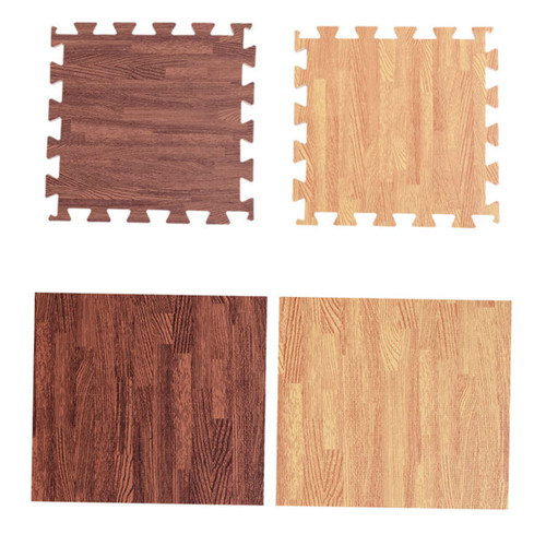 HONMEET Wood Grain Floor Mat Foam Yoga Mat Exercise Workout Mat Foam Floor Pads Foam Flooring Tiles Ground Mat Interlocking Eva Mat Interlocking Gym Tiles Gym Mat Square Mat Puzzle Baby