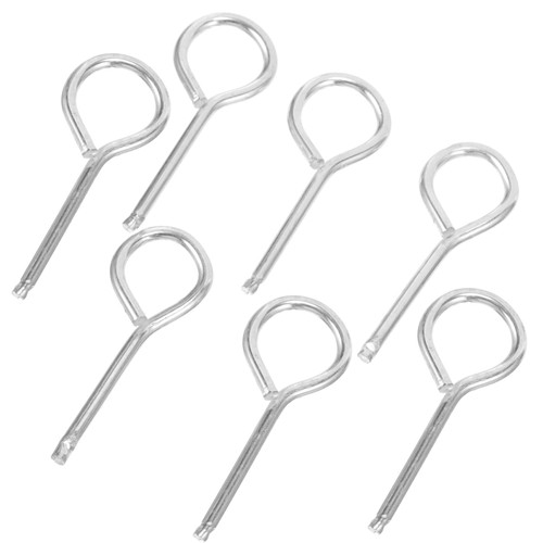 Homoyoyo 10pcs Fire Extinguisher Lock Pins Steel Fire Equipment Pull Pins Replacement Safety Pins Iron Fire Extinguisher Accessories