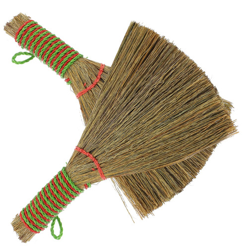 Gatuida 2pcs Kitchen Cleaning Broom Small Table Broom Rustic Broom Household Hand Broom Kitchen Cleaning Supplies Dustpan Desk Witch Broom Whisk Broom Vintage Child Miscanthus Bamboo Broom
