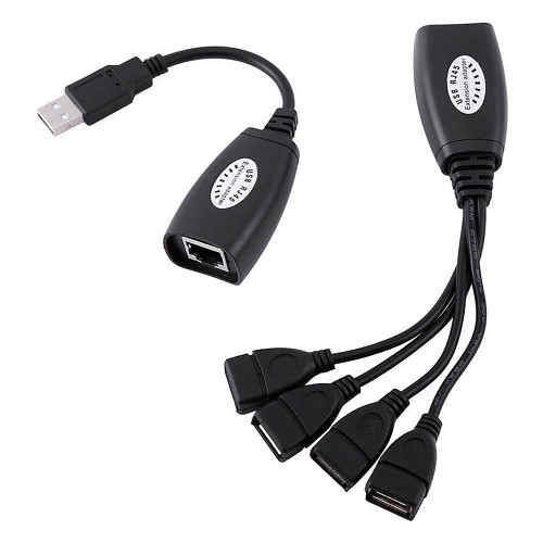 axGear USB Extension Over Ethernet RJ45 Cat5e Cat6 Network Cable LAN Adapter HUB