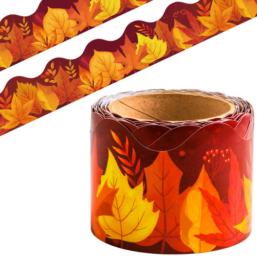Autumn Leaves Bulletin Board Border Fall Classroom Decoration 36ft One Roll