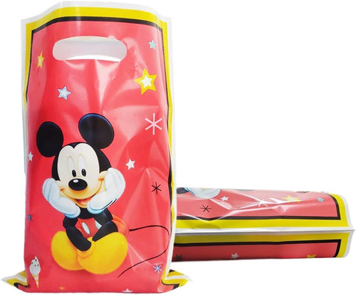 30pcs Mickey Mouse Birthday Party Gift Bags Candy Bags Goody Bags Minnie Mickey Mouse Birthday Party Supplies Decorations
