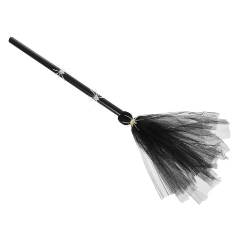 PRETYZOOM 1pc Halloween Broom Wizard Cosplay Broom Halloween Party Decor Wizard Costume Accessories Witch Broomstick Prom Decorations Halloween Prop Supply Manual Small Broom Toddler Plastic