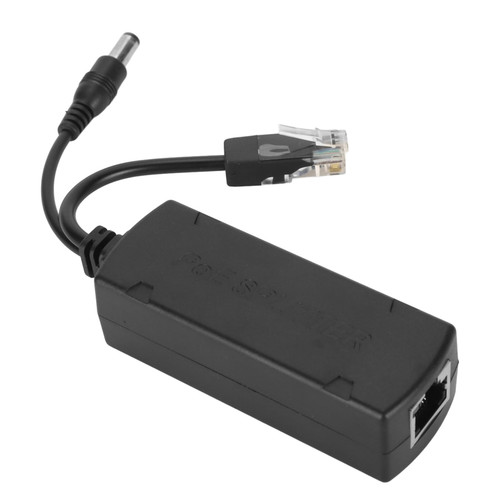 48V PoE Splitter Adapter, Ethernet Splitter Adapter, 12V 2A Output with IEEE 802.3 Af at Standard 10 100Mbps Power Over Ethernet Splitter Adapter for AP Voip