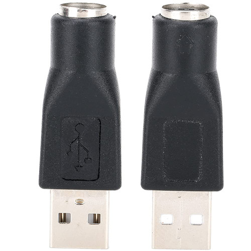 Qiilu Ps2 Female to USB Male Adapter Keyboard Cable Adapter Black 5Pcs USB Male to for Ps 2 Female Adapter Converter for Keyboard Mouse with for Ps 2 Interface