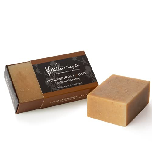 The Highland Soap Company, Handmade Natural Soap Bar, 6.7oz (Highland Honey & Oat)