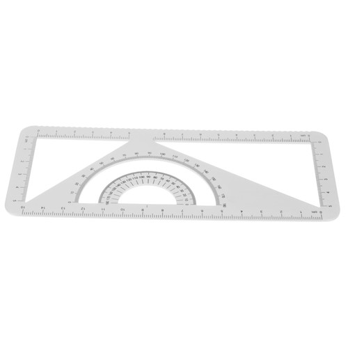Set Metal Ruler Protractor Ruler rulers for Drawing Alloy Protractor Architect Scale Ruler Clear Tools Metal Protractor School Stationery to Draft Triangle Aluminum Alloy Office