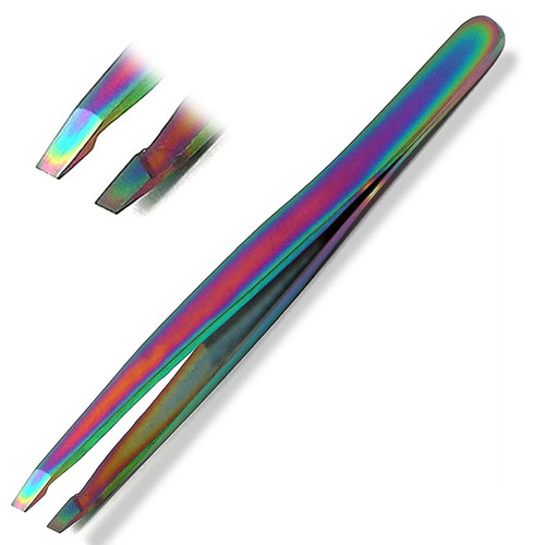 AAPROTOOLS RAINBOW STAINLESS STEEL SLANT TWEEZERS EYEBROW TWEEZERS - SLANT TIP FOR EXPERT EYEBROW SHAPING AND FACIAL HAIR REMOVAL A+ QUALITY AAPROTOOLS RAINBOW STAINLESS STEEL SLANT TWEEZERS EYEBROW TWEEZERS - SLANT TIP FOR EXPERT EYEBROW SHAPING AND FACIAL HAIR REMOVAL A+ QUALITY