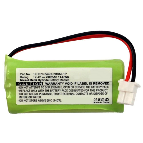 Synergy Digital Cordless Phone Battery, Compatible with V Tech BT262342 Cordless Phone, (Ni-MH, 2.4V, 700mAh) Ultra High Capacity, Replacement for American LH070-2A43C2BRML1P Battery