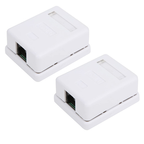 15 * 10 * 3 ethernet Box ethernet Socket Wall Box 2Pcs RJ45 Surface Mount Box Cat6 Single Port Desktop Information Network Junction Boxes