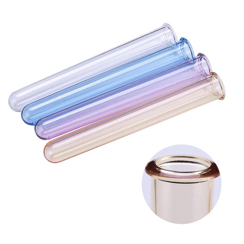 TEHAUX 4pcs Lab Test Craft Test Racks Party Test Tubes Test for Wine Making Clear Test Tubes Round Bottom Test Bottle