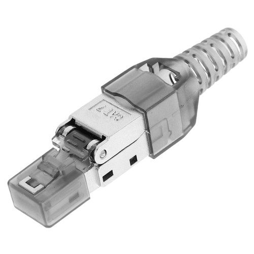 KJHBV Crimp Connectors Cat 7 Connectors Ethernet Network Cable Crimp Jack Connectors for Ethernet Cable Cat7 Connector Modular Plugs Ethernet Network Cable Plug Module Through Abs