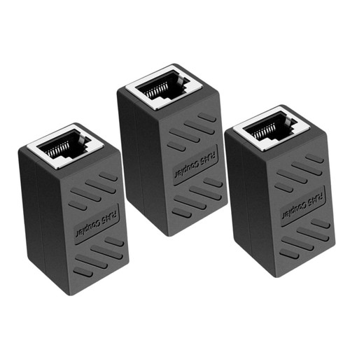 ULTECHNOVO 3pcs Network Cable Connector Ethernet Adapter Extender Ethernet Connector Ethernet Extender Adapter Ethernet Cable Adapter Ethernet Coupler Cat 6 Coupler Zinc Alloy Gigabit