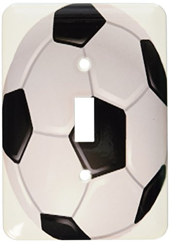 3dRose lsp_6254_1 Soccer Ball Single Toggle Switch, Multicolor