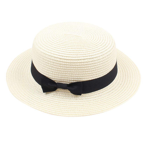 Solid Beach Sun Top Hat Straw Summer Hat Ladies Women's Visor Sun Baseball Caps Depression Hat White Solid Beach Sun Top Hat Straw Summer Hat Ladies Women's Visor Sun Baseball Caps Depression Hat White