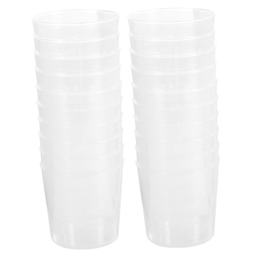 20pcs Plastic Measuring Cup Measuring Cups Plastic Graduation Beakers Measuring Cups Liquid Measuring Cups Graduated Measuring Beaker Measurement Beaker Scale re-usable