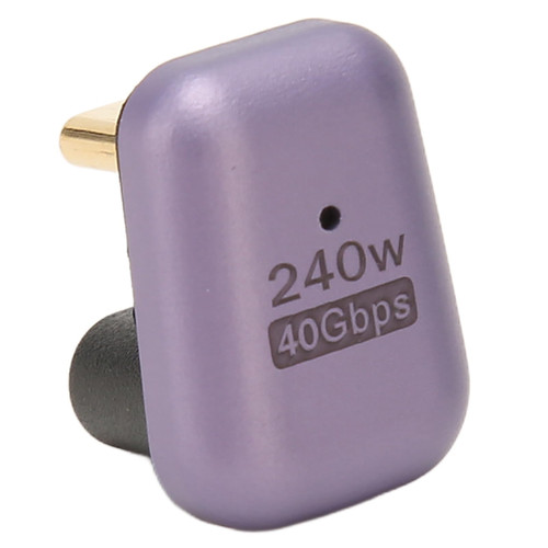 240W 40Gbps USB C Female to Male Adapter, Aluminum Alloy USB Type C PD Coupler with LED Indicator, U Shaped Adapter Supports 8K 60Hz Video Output