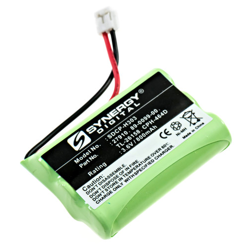 Synergy Digital Cordless Phone Battery, Compatible with Oregon Scientific WR602 Cordless Phone, (Ni-MH, 3.6V, 800 mAh) Ultra High Capacity, Replacement for AT&T 27910 Battery