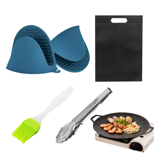 Korean Grill Pan, Korean Iron Grill, Cast Iron Flat Induction Griddle, Non stick Flat Frying Griddle, Korrean BBQ Grill Pan, Rapid Heat Conduction Pan, Cast Iron Pan for Camping and Backyard Parties