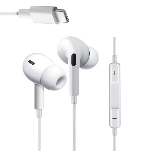 USB C Headphones Type C Earbuds Wired in-Ear Earphones with Microphone Noise Canceling Stereo Headphones Compatible with iPhone 15 Pro Max/Samsung S23 /Android/iPad Pro & Most USB C Devices