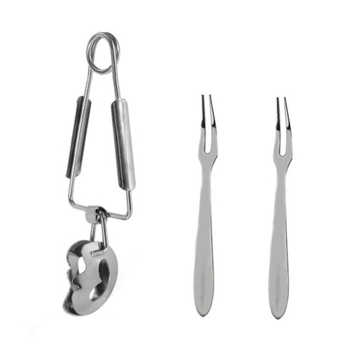 LABRIMP 1 Set Tableware Escargot Tongs Escargot Clamp Kitchen Snail Clips Shell Utensils Kitchen Cooking Tool Sugar Tong Kitchen Tongs Shell Tongs Bbq Tongs Mini Stainless Steel Snail Dish