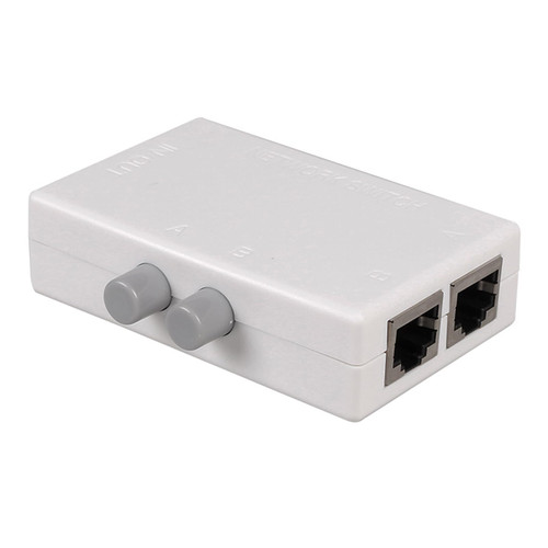 2 in 1 Out Port RJ45 Networks Switches Ethernet 2 Way Port Manual Share Adapter Hub RJ45 Networks Splitter for Laptop Networks Switches Selector Rj45 Selector 2 Ports Networks Switches Splitter
