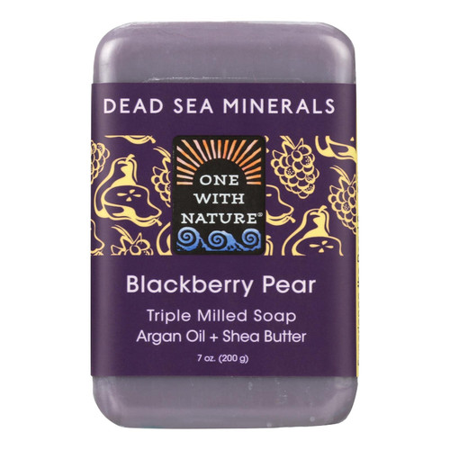 One With Nature, Soap Bar Blackberry Pear, 7 Ounce