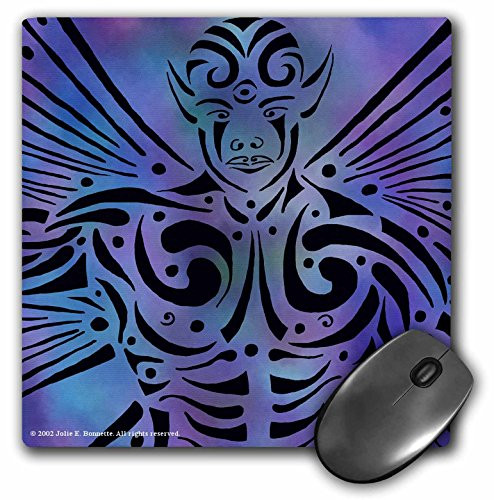3dRose LLC 8 x 8 x 0.25 Inches Mouse Pad, Oberon Fairy Male Tribal Fantasy Abstract (mp_23174_1)
