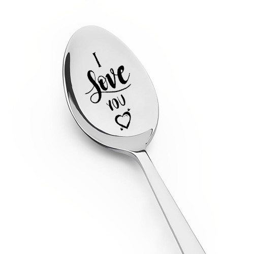 I Love You Spoon Gifts for Couples Birthday Gifts for Wife Husband Boyfriend Girlfriend Anniversary Christmas Gifts for Couple Funny Spoon Gift for Best Friends Family Members