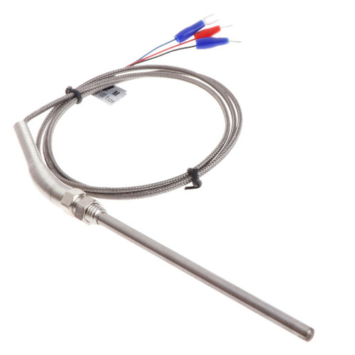 RTD PT100 Temperature Sensor Thread M8 Cable 1M Thermocouple Probe 100mm 3 Wires Pt100 Thermocouple M8 Screw Thread Length 1 Meter