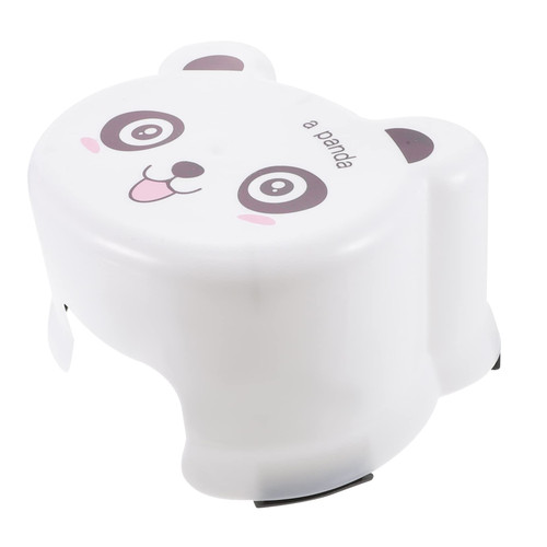 Veemoon Cartoon Plastic Stool Home Step Stool Kids Step Stools for Toddlers Bathroom Kid Step Stool Toilet Potty Training Step Stool Safety Steps Auxiliary Stool White Breast-Feeding Baby