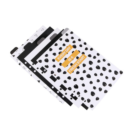 STOBOK 6 Set 30pcs Notebook Dividers 6 Ring Binder Pages Binder Dividers Index Dividers Notebook Separate Pages Tab Dividers Office Divider Separate Paper Loose Leaf Index Page
