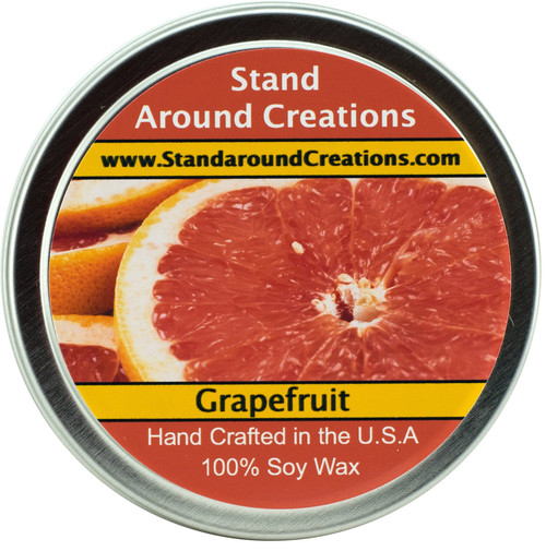 Stand Around Creations Soy Aromatherapy Candle - Scent: Grape 4oz White