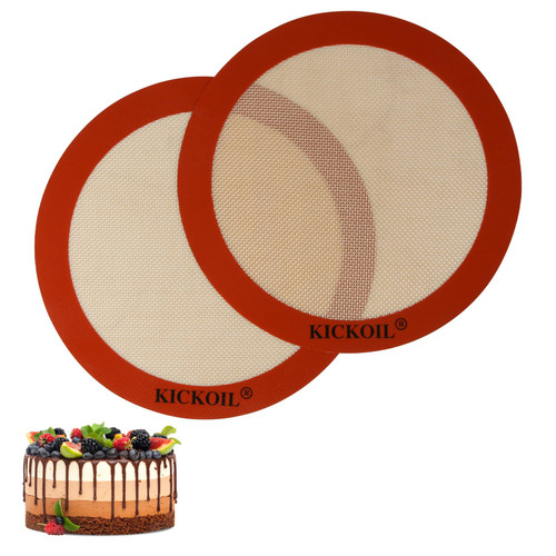 Round Silicone Baking Mats Set of 2,Silicone Mat for 9 Inch Cake Pan Pizza Pan,Non-Stick Reusable Heat Resistant Baking Sheets Liner for Cookies,Rolling,Pie,Macarons Bread & Pastry, Orange Round Silicone Baking Mats Set of 2,Silicone Mat for 9 Inch Cake Pan Pizza Pan,Non-Stick Reusable Heat Resistant Baking Sheets Liner for Cookies,Rolling,Pie,Macarons Bread & Pastry, Orange