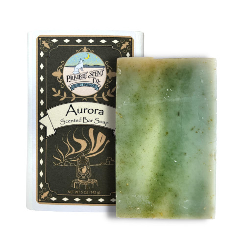 Prairie Scent Co. Handmade Luxury BERGAMOT Scented Bar Soap for Men & Women, with Olive Oil, Coconut Oil, & Shea Butter, Artisan, Vegan, All-Natural Colorants & Oils - Aurora, 5 Oz. (1 Bar)