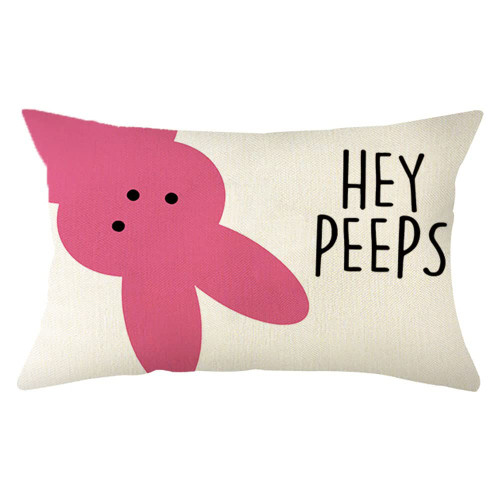 Ogiselestyle Hey Peeps Easter Bunny Lumbar Throw Pillow Cover, 12 x 20 Inch Easter Rabbit Spring Cushion Case Decoration for Sofa Couch Ogiselestyle Hey Peeps Easter Bunny Lumbar Throw Pillow Cover, 12 x 20 Inch Easter Rabbit Spring Cushion Case Decoration for Sofa Couch