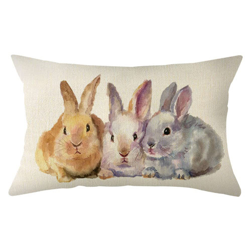Ogiselestyle Easter Bunny Lumbar Throw Pillow Cover, 12 x 20 Inch Spring Rabbit Cushion Case Decoration for Sofa Couch Ogiselestyle Easter Bunny Lumbar Throw Pillow Cover, 12 x 20 Inch Spring Rabbit Cushion Case Decoration for Sofa Couch