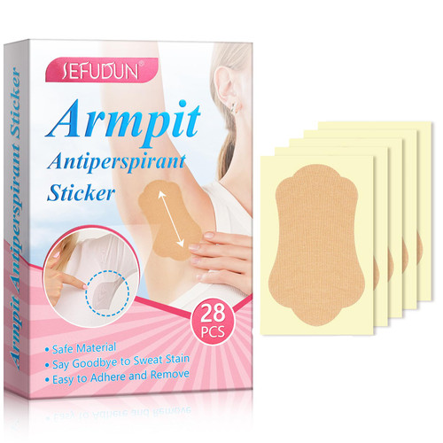 MIELIKKI 28 Pack Disposable Underarm Sweat Pads for Women and Men, Invisible Armpit Sweat-Absorbing Pads, Armpit Protection, Fight Hyperhidrosis, Unflavored, Comfortable