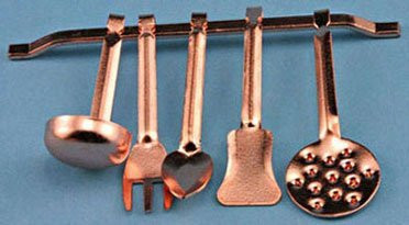 International Miniatures by Classics Dollhouse Miniature Copper Utensils 5pk