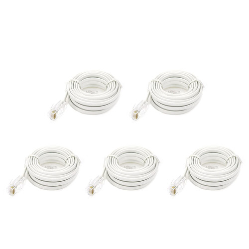 Dahszhi RJ11 6P4C to RJ45 8P4C Modular Telephone Network Extension Cable 3m/10ft - 5pcs