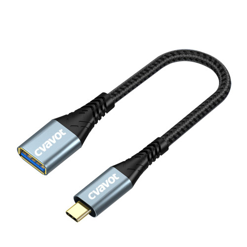 cvavot USB C to USB Adapter 3.0, USB C OTG Adapter, 5Gbps USB Type C to USB Adapter, USB-C to USB-A Female OTG Cables Compatible for New MacBook Pro, iPad Air 2020, Galaxy S20/10/9,Grey