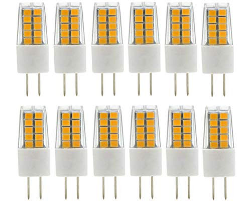 JKLcom G4 LED Light Bulbs 3W G4 Bi-Pin Base LED Bulb,3W(Equivalent G4 12V 25W Halogen Replacement),Warm White 3000K LED Bulbs,Low Voltage AC/DC 12V,Non-Dimmable,20 Pcs 2835 SMD,12 Pack