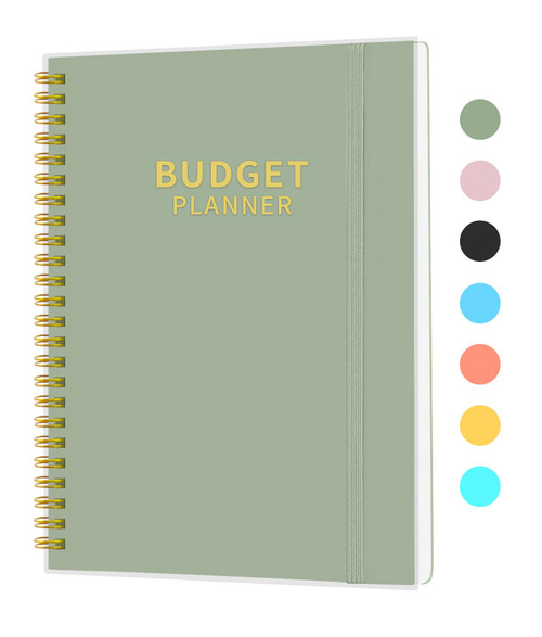 Budget Planner - Monthly Budget Book with Expense Tracker Notebook to Manage Your Finances, Undated Finance Planner/Account Book to Take Control of Your Money, monthly budget planner 2024-2025, Green